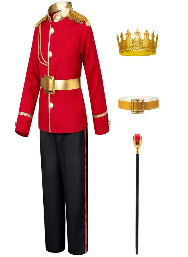 TOGROP زي الأمير الساحر للأطفال الأولاد، زي ملكي، زي تنكري للحفلات، مقاس 4-6 سنوات، لون أحمر - Image 3